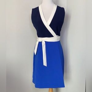 DVF color block dress